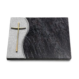 Grabtafel Orion Wave Kreuz 2 (Bronze)