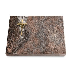 Grabtafel Paradiso Delta Kreuz/Ähren (Bronze)