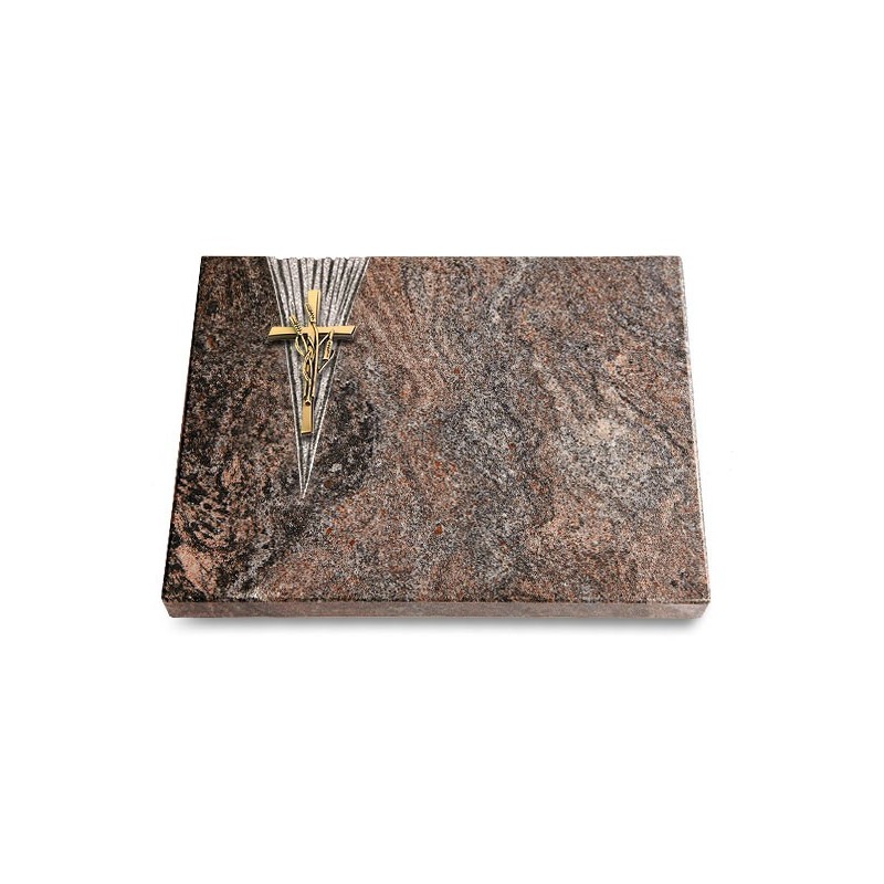 Grabtafel Paradiso Delta Kreuz/Ähren (Bronze)