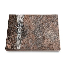 Grabtafel Paradiso Strikt Lilienzweig (Alu)