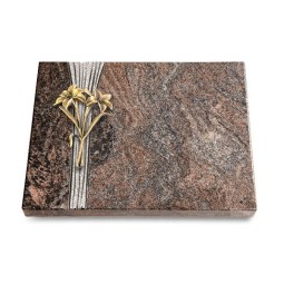 Grabtafel Paradiso Strikt Lilie (Bronze)