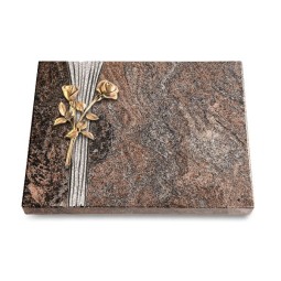 Grabtafel Paradiso Strikt Rose 10 (Bronze)