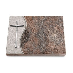 Grabtafel Paradiso Wave Kreuz 2 (Alu)