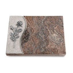 Grabtafel Paradiso Wave Rose 13 (Alu)