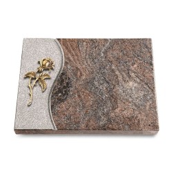 Grabtafel Paradiso Wave Rose 2 (Bronze)