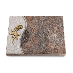 Grabtafel Paradiso Wave Rose 6 (Bronze)