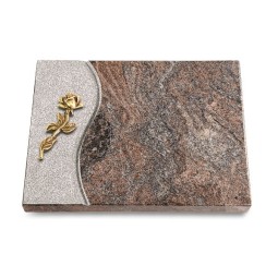 Grabtafel Paradiso Wave Rose 7 (Bronze)