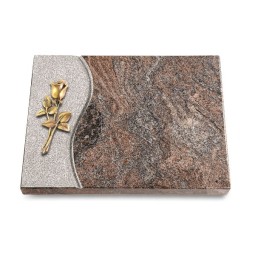 Grabtafel Paradiso Wave Rose 8 (Bronze)