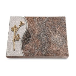 Grabtafel Paradiso Wave Rose 9 (Bronze)
