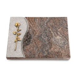 Grabtafel Paradiso Wave Rose 12 (Bronze)