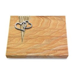 Grabtafel Rainbow Delta Herzen (Alu)