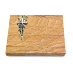 Grabtafel Rainbow Delta Kreuz/Rose (Alu)