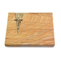 Grabtafel Rainbow Delta Kreuz/Ähren (Bronze)