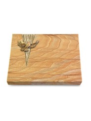 Grabtafel Rainbow Delta Taube (Bronze)