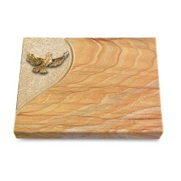 Grabtafel Rainbow Folio Taube (Bronze)