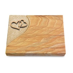 Grabtafel Rainbow Folio Herzen (Bronze)