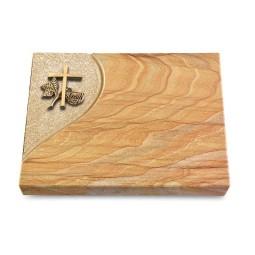 Grabtafel Rainbow Folio Kreuz 1 (Bronze)