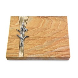 Grabtafel Rainbow Strikt Lilienzweig (Alu)