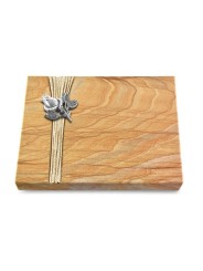 Grabtafel Rainbow Strikt Rose 3 (Alu)