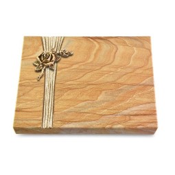 Grabtafel Rainbow Strikt Rose 1 (Bronze)