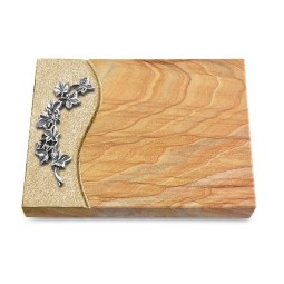 Grabtafel Rainbow Wave Efeu (Alu)