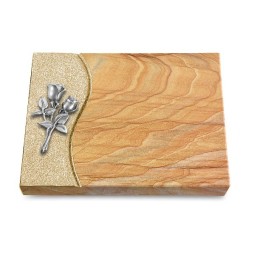 Grabtafel Rainbow Wave Rose 11 (Alu)