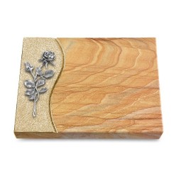 Grabtafel Rainbow Wave Rose 13 (Alu)