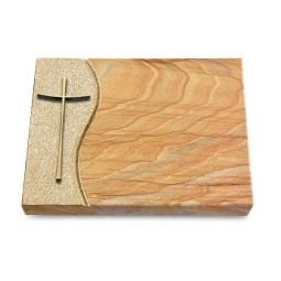 Grabtafel Rainbow Wave Kreuz 2 (Bronze)