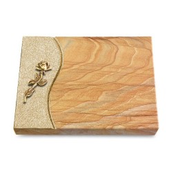 Grabtafel Rainbow Wave Rose 7 (Bronze)