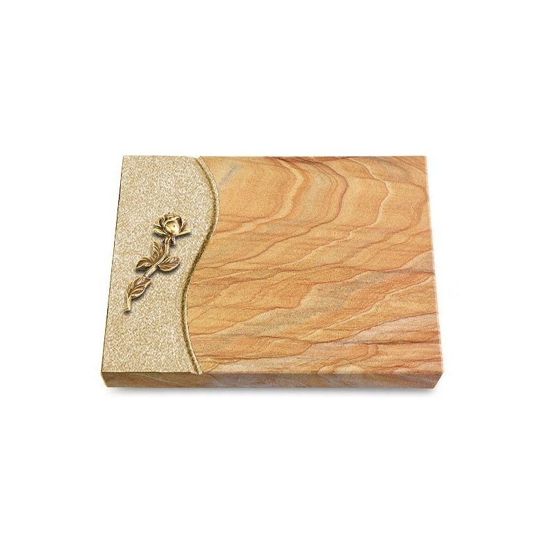 Grabtafel Rainbow Wave Rose 7 (Bronze)