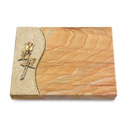 Grabtafel Rainbow Wave Rose 8 (Bronze)