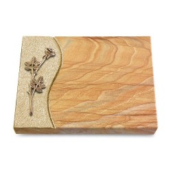 Grabtafel Rainbow Wave Rose 9 (Bronze)