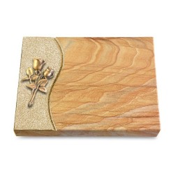 Grabtafel Rainbow Wave Rose 11 (Bronze)