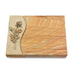 Grabtafel Rainbow Wave Rose 13 (Bronze)
