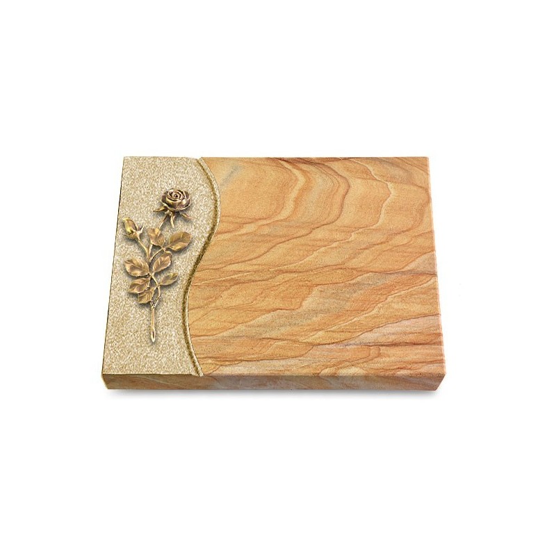 Grabtafel Rainbow Wave Rose 13 (Bronze)