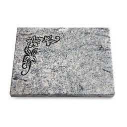 Grabtafel Viskont White Pure Blume 1