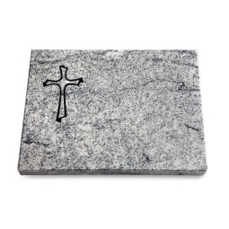 Grabtafel Viskont White Pure Kreuz 1