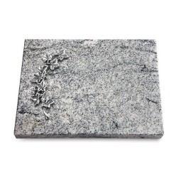 Grabtafel Viskont White Pure Efeu (Alu)