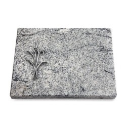 Grabtafel Viskont White Pure Lilienzweig (Alu)