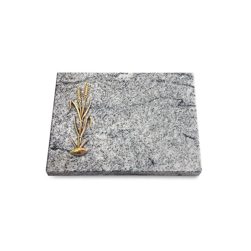 Grabtafel Viskont White Pure Ähren 2 (Bronze)