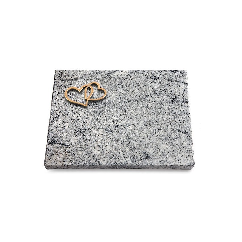 Grabtafel Viskont White Pure Herzen (Bronze)