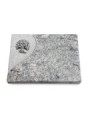 Grabtafel Viskont White Folio Baum 3 (Alu)