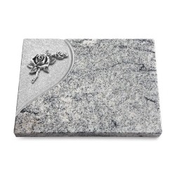 Grabtafel Viskont White Folio Rose 1 (Alu)