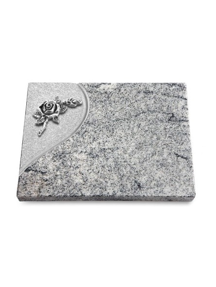 Grabtafel Viskont White Folio Rose 1 (Alu)