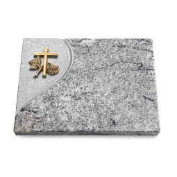 Grabtafel Viskont White Folio Kreuz 1 (Bronze)