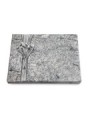 Grabtafel Viskont White Strikt Lilie (Alu)