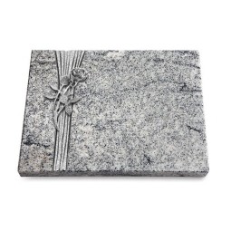 Grabtafel Viskont White Strikt Rose 6 (Alu)