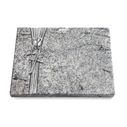 Grabtafel Viskont White Strikt Rose 8 (Alu)