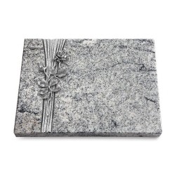 Grabtafel Viskont White Strikt Rose 13 (Alu)