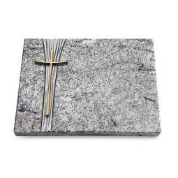 Grabtafel Viskont White Strikt Kreuz 2 (Bronze)